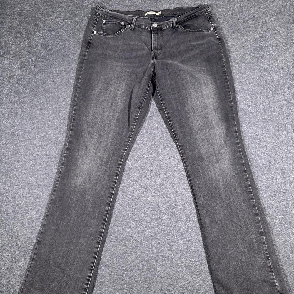Levi's 414 Jeans Womens 32x32‎ Black Relaxed Straight Leg Medium Wash Denim